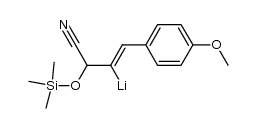 (E)-(3-cyano-1-(4-methoxyphenyl)-3-((trimethylsilyl)oxy)prop-1-en-2-yl)lithium Structure