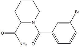 1-(3-bromobenzoyl)piperidine-2-carboxamide structure