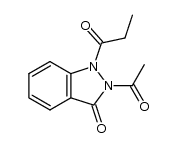 2-acetyl-1-propionyl-1H-indazol-3(2H)-one结构式
