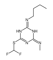 2-N-butyl-6-(difluoromethylsulfanyl)-4-N-methyl-1,3,5-triazine-2,4-diamine结构式