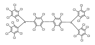 perchloro-α,α,α',α'-tetraphenylbi-p-tolyl-α,α'-diyl radical anion Structure