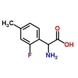 2-FLUORO-4-METHYL-DL-PHENYLGLYCINE结构式