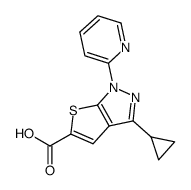 3-cyclopropyl-1-pyridin-2-yl-1H-thieno[2,3-c]pyrazole-5-carboxylic acid Structure