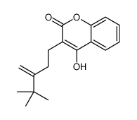 3-(4,4-dimethyl-3-methylidenepentyl)-4-hydroxychromen-2-one Structure