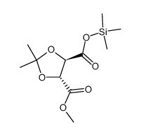 4-methyl 5-(trimethylsilyl) (4R,5R)-2,2-dimethyl-1,3-dioxolane-4,5-dicarboxylate结构式