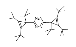 3,6-Bis(1,2,3-tri-tert-butyl-2-cyclopropen-1-yl)-1,2,4,5-tetrazin结构式