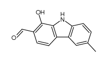 1-hydroxy-6-methylcarbazole-2-carboxaldehyde Structure