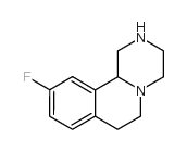 10-氟-2,3,4,6,7,11b-六氢-1H-吡嗪并[2,1-a]异喹啉结构式