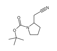 2-(氰基甲基)吡咯烷-1-羧酸叔丁酯结构式