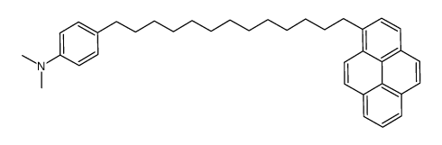 N,N-dimethyl-4-(13-pyren-1-yltridecyl)aniline结构式