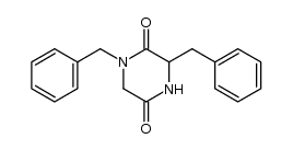 1-benzyl-3-(R)-benzyl piperazine-2,5-dione结构式