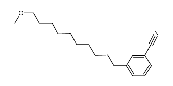 3-(10-methoxydecyl)-1-cyanobenzene结构式