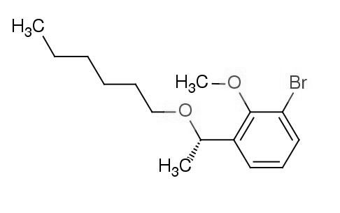 (S)-1-bromo-3-(1-(hexyloxy)ethyl)-2-methoxybenzene Structure