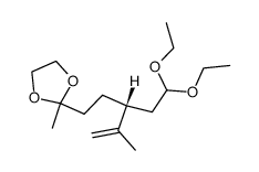 (R)-6,6-ethylenedioxy-3-(2,2-diethyloxyethyl)-2-methylhept-1-ene Structure