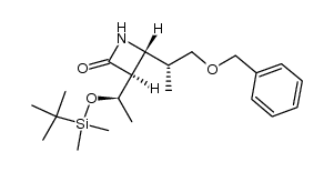 (3S,4R)-3-[(R)-1-(t-butyldimethylsilyloxy)ethyl]-4-[(R)-1-(benzyloxymethyl)ethyl]-2-azetidinone结构式