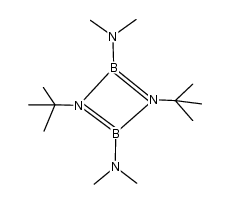1,3-di-tert-butyl-2,4-bis(dimethylamino)-1,3,2,4-diazadiboretidine Structure