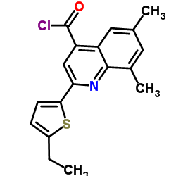 2-(5-Ethyl-2-thienyl)-6,8-dimethyl-4-quinolinecarbonyl chloride结构式