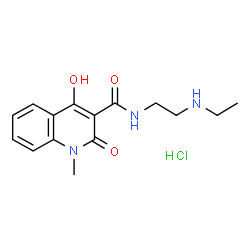 4-HYDROXY-1-METHYL-2-OXO-1,2-DIHYDRO-QUINOLINE-3-CARBOXYLIC ACID (2-ETHYLAMINO-ETHYL)-AMIDE HCL结构式