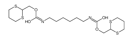 N,N’-1,6-己烷二基双氨基甲酸双(1,3-二噻烷-2-基甲基)酯结构式