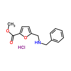 METHYL 5-[(BENZYLAMINO)METHYL]-2-FUROATE HYDROCHLORIDE结构式