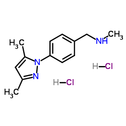 1-[4-(3,5-Dimethyl-1H-pyrazol-1-yl)phenyl]-N-methylmethanamine dihydrochloride Structure