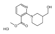 3-HydroxyMethyl-3,4,5,6-tetrahydro-2H-[1,2']bipyridinyl-3'-carboxylic acid Methyl ester hydrochloride structure