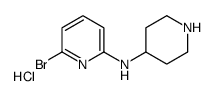 (6-Bromo-pyridin-2-yl)-piperidin-4-yl-amine hydrochloride Structure