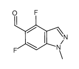 4,6-difluoro-1-methyl-1H-indazole-5-carbaldehyde结构式