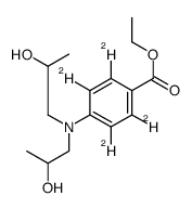 Ethyl dihydroxypropyl PABA-d4结构式
