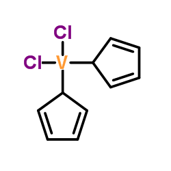 Dichloro(di-2,4-cyclopentadien-1-yl)vanadium structure