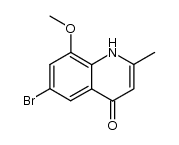 6-bromo-8-methoxy-2-methyl-4-quinolone结构式