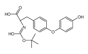 (S)-2-((叔丁氧基羰基)氨基)-3-(4-(4-羟基苯氧基)苯基)丙酸结构式
