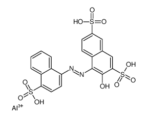 Aluminum, 3-hydroxy-4-[(4-sulfo-1-naphthalenyl)azo]-2,7-naphthalenedisulfonic acid complex structure