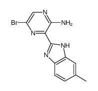 5-bromo-3-(6-methyl-1H-benzo[d]imidazol-2-yl)pyrazin-2-amine结构式