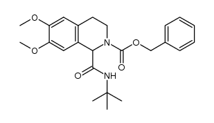 2-benzyloxycarbonyl-6,7-dimethoxy-1-tert-butylcarbamoyl-1,2,3,4-tetrahydroisoquinoline结构式