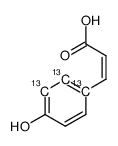 (E)-3-(4-hydroxyphenyl)prop-2-enoic acid Structure