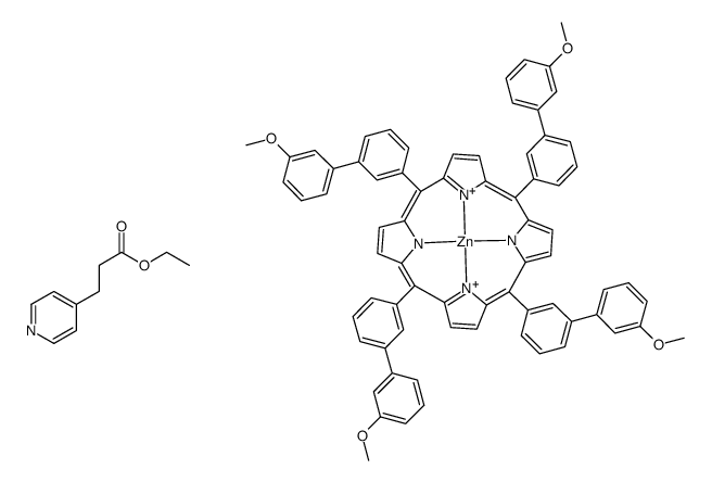 Zn((MeOC6H4C6H4)4C20H8N4)(EtOCOCH2CH2C5H4N) Structure