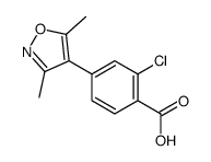 2-chloro-4-(3,5-dimethyl-1,2-oxazol-4-yl)benzoic acid结构式