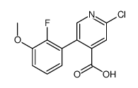 2-chloro-5-(2-fluoro-3-methoxyphenyl)pyridine-4-carboxylic acid Structure