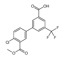 3-(4-chloro-3-methoxycarbonylphenyl)-5-(trifluoromethyl)benzoic acid Structure