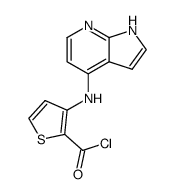 3-(1H-pyrrolo[2,3-b]pyridin-4-ylamino)thiophene-2-carbonyl chloride Structure