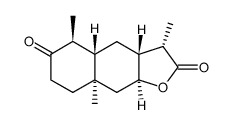 3-oxo-5,7,11αH,4,8βH-eudesman-8,12-olide Structure