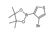 2-(4-溴噻吩-3-基)-4,4,5,5-四甲基-1,3,2-二噁硼烷结构式