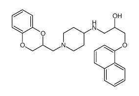 1-(1-(2-benzodioxanylmethyl)-4-piperidiyl)amino-3-(1-naphthoxy)-2-propanol结构式