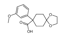 8-(3-methoxy-phenyl)-1,4-dioxa-spiro[4.5]decane-8-carboxylic acid结构式