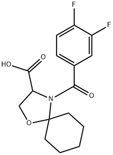 4-(3,4-difluorobenzoyl)-1-oxa-4-azaspiro[4.5]decane-3-carboxylic acid picture