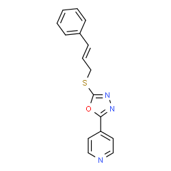 cinnamyl 5-(4-pyridinyl)-1,3,4-oxadiazol-2-yl sulfide Structure