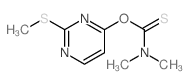 Carbamic acid, dimethylthio-,O-[2-(methylthio)-4-pyrimidinyl] ester (8CI) Structure