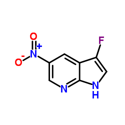 3-Fluoro-5-nitro-1H-pyrrolo[2,3-b]pyridine结构式