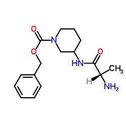 Benzyl 3-(alanylamino)-1-piperidinecarboxylate结构式